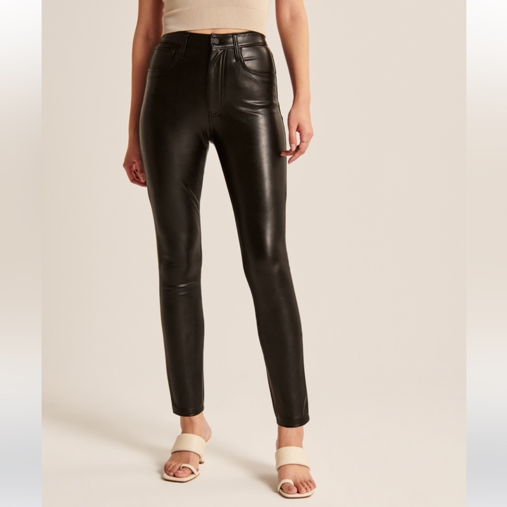 Abercrombie vegan leather skinny pants